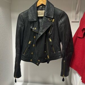 Burberry brit leather jacket